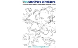 Omnivore Dinosaurs Activity