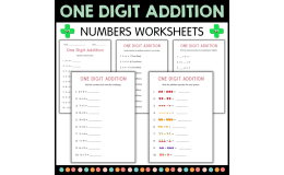 One Digit Addition - With Regrouping (1 Digit Adding) Printables