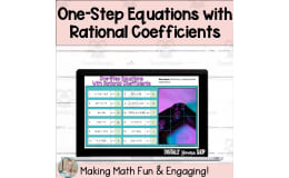 One-Step Equations with Rational Coefficients Digital Self-Checking Activity
