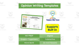 Opinion Writing Templates | Digital Graphic Organizers