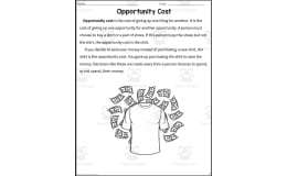 Opportunity Costs Reading Packet – Economics Unit