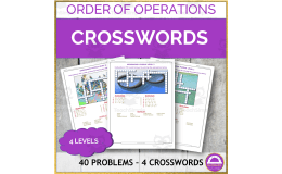 Order of Operations Crossword Puzzles for 5th and 6th-Grade Math