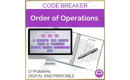 Order of Operations Hidden Message Digital and Printable | Math Activity