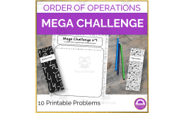 Order of Operations Mega Challenge Activity