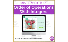 Order of Operations with Integers Mistery Picture