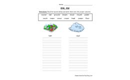 OW OU Sorting Worksheet