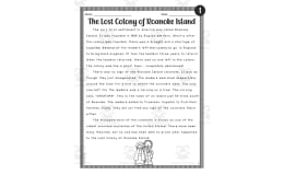 Paired Text Reading Activity: Roanoke Island + Virginia