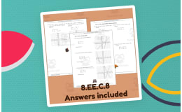 Pairs of Linear Equations Worksheet 8.EE.C.8
