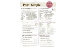 Past Simple Tense Test – ESL Worksheet