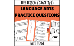 Past Tense Sample - Grammar Grade 3-4 (PDF)