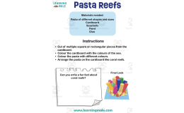 Pasta Reefs Activity