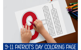 PATRIOT DAY COLORING ACTIVITY, 9-11 CRAFT FOR KIDS, Twin Tower artwork