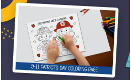 Patriot's Day Activity, 9-11 Colouring Page, First Responder Unit,