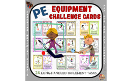PE Equipment Challenge Cards: Long-Handled Implement Tasks
