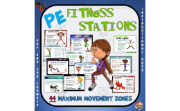 PE Fitness Stations – 44 Movement Cards