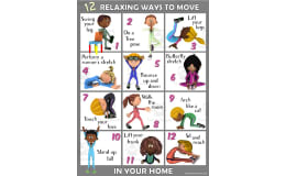 PE Home Poster Visuals: 12 Relaxing Ways to Move