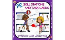 PE Skill Stations + Task Cards: Striking and Volleying