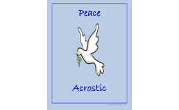 Peace Acrostic - FREEBIE