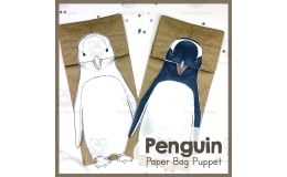 Penguin | Paper Bag Puppet | Animal Craft