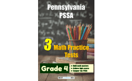 Pennsylvania PSSA Pack of 3 Math Tests for Grade 4