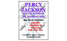 Percy Jackson and the Olympians Novel Study Unit