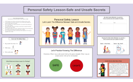 Safe and Unsafe Secrets – Personal Safety Lesson
