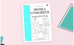 Phonics ZZ QU CH SH TH NG – 4-Page Workbook
