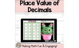 Place Value of Decimals Digital Self-Checking Activity