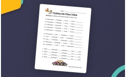 Place Value Thousands, Hundreds, Tens, Ones Worksheet