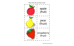 Plants We Eat Flash Cards