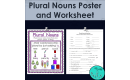 Plural Nouns Grammar Poster and Worksheet