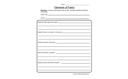 Poetry Response Worksheet – Analyze Any Poem