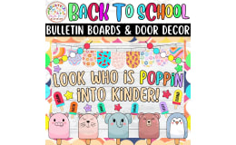 Poppin into: Popsicle Back To School Bulletin board or door Decor kit