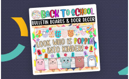 Poppin into: Popsicle Back To School Bulletin board or door Decor kit