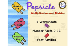 Popsicle Multiplication and Division Worksheets
