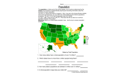 Population Map Worksheet