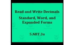 PowerPoint Decimals for Student Practice for Reading and Writing