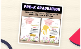 Pre-K Graduation Handprint Art 2026 | End of Year Keepsake Poem