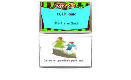 Pre-Primer Sight Words Book