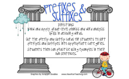 Prefixes and Suffixes Sorting Activity