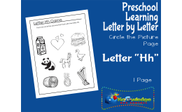 Preschool Letter by Letter: Letter H - Circle the Picture