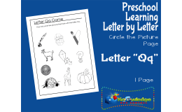 Preschool Letter by Letter: Letter Q - Circle the Picture