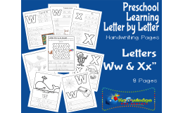 Preschool Letter by Letter: Letters W & X - Handwriting