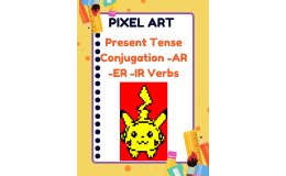 Present Tense Conjugation -AR -ER -IR Verbs (Pixel Art)