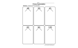 Prime Factorization Worksheet