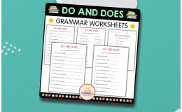 Printable Beginner Do and Does Grammar Activity Worksheets for Grade 2