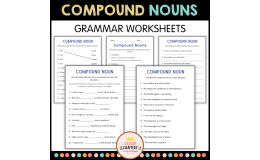 Printable Compound Nouns Grammar Activity Worksheets for Grade 4, 5, 6