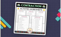 Printable Contractions Grammar Worksheets - Apostrophe Contraction