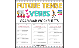Printable Simple Future Tense Verbs Grammar Worksheets for Grade 2, 3