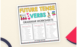 Printable Simple Future Tense Verbs Grammar Worksheets for Grade 2, 3